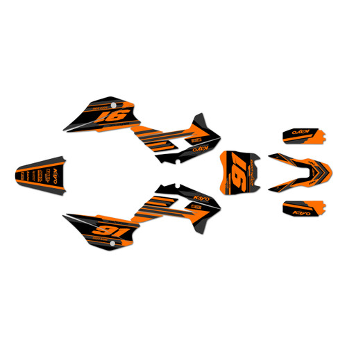 kayo tt140 graphics kit 2021-2026 coil series orange-shift