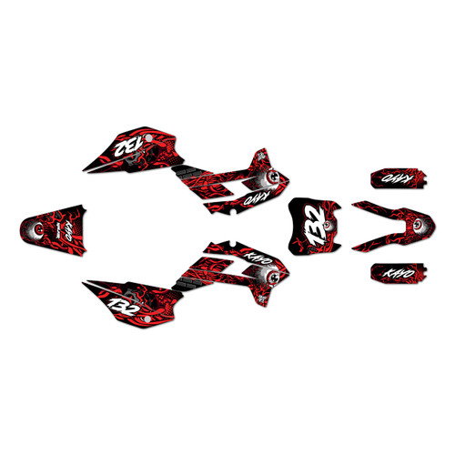 kayo tt125 graphics kit 2021-2026 core series red