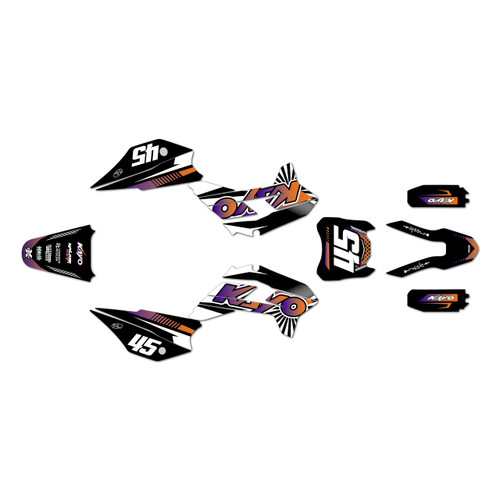 kayo tt125 graphics kit 2021-2026 fh series purple