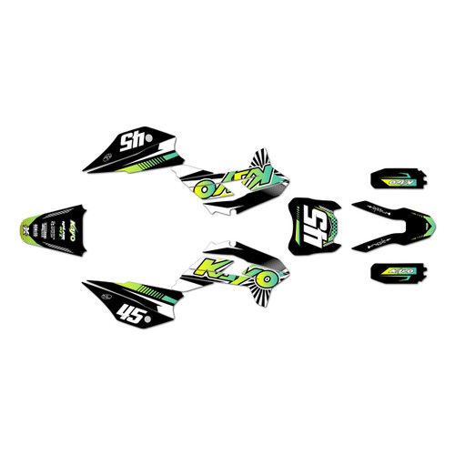 kayo tt125 graphics kit 2021-2026 fh series green