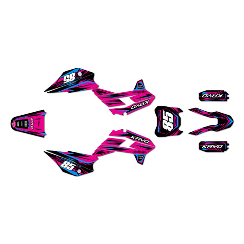 kayo tt125 graphics kit 2021-2026 guard series magenta