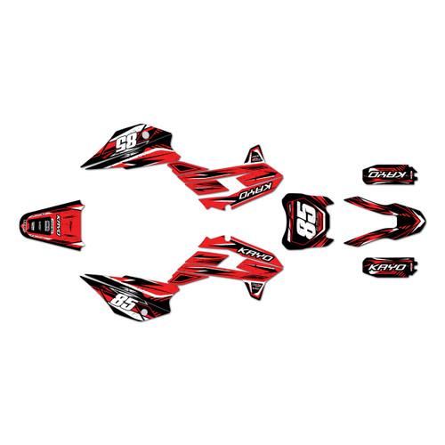 kayo tt125 graphics kit 2021-2026 guard series red