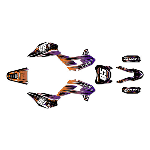 kayo tt140 graphics kit 2021-2026 guard series purple