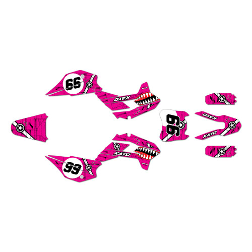 kayo tt140 graphics kit 2021-2026 predator series magenta