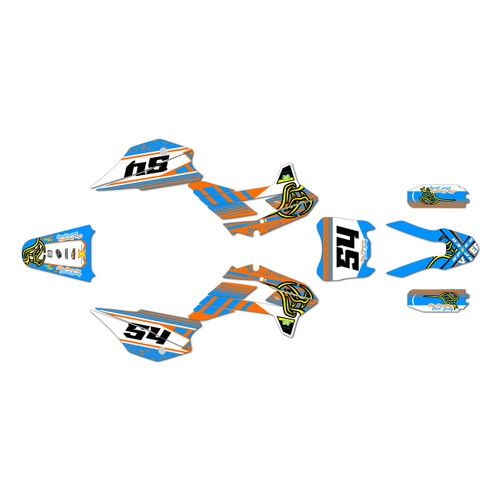 kayo tt125 graphics kit 2021-2026 pulse series orange