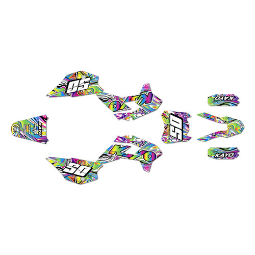 kayo tt140 graphics kit 2021-2026 snagged series rainbow