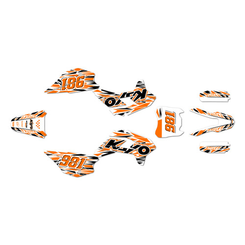 kayo tt125 graphics kit 2021-2026 twitch series orange-shift