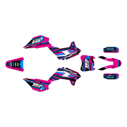kayo tt125 graphics kit 2021-2026 warrior series magenta