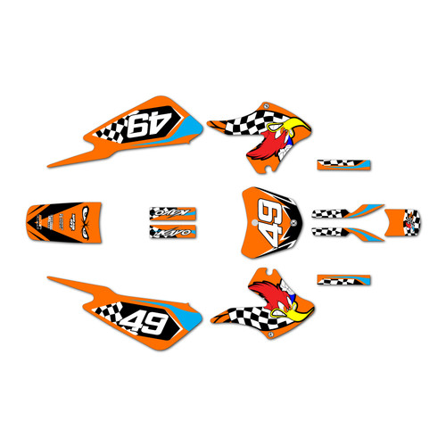 kayo kmb60 graphics kit 2022-2023 pecker series orange