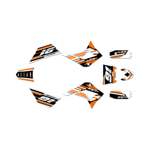 kayo ts90 graphics kit all years coil series orange