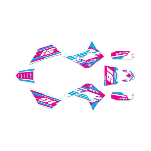 kayo ts90 graphics kit all years coil series magenta