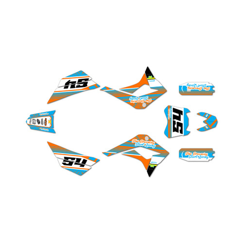 kayo ts90 graphics kit all years split series orange