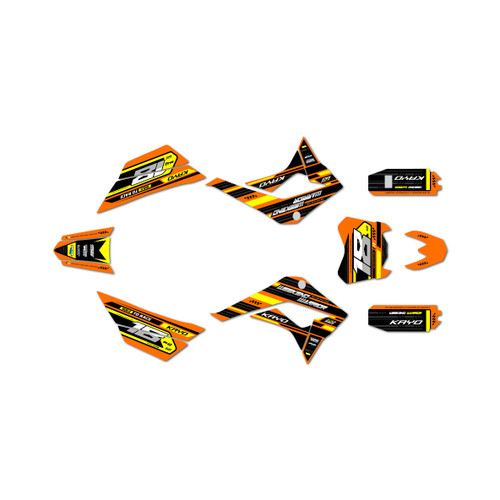 kayo tsd110 graphics kit all years warrior series orange