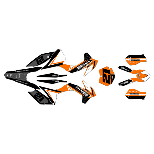 KTM 125SX, 150SX & 250SX graphics kit 2015 crew series orange