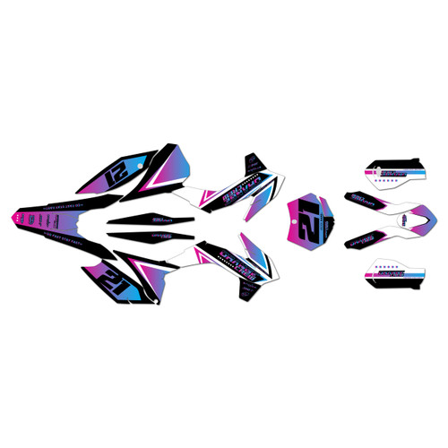 KTM 125SX, 150SX & 250SX graphics kit 2015 crew series magenta-shift