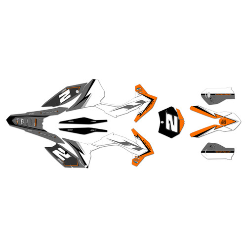 KTM 125SX, 150SX & 250SX graphics kit 2015 razor series orange