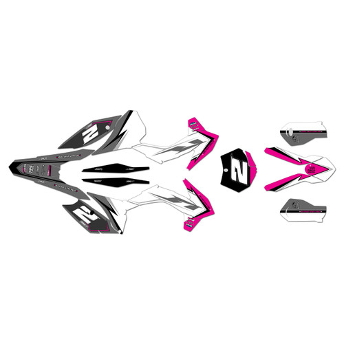 KTM 250SX-F, 350SX-F & 450SX-F graphics kit 2015 razor series magenta