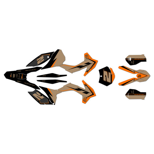 ktm 450sxf graphics kit 2015 razor series tan