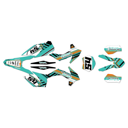 KTM 125SX, 150SX & 250SX graphics kit 2015 split series teal