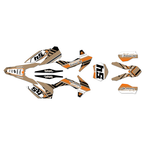 KTM 125SX, 150SX & 250SX graphics kit 2015 split series tan