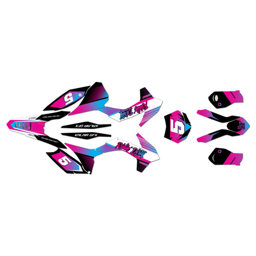 KTM 125SX, 150SX & 250SX graphics kit 2015 turbo series magenta-shift