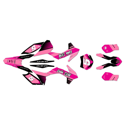 KTM 250SX-F, 350SX-F & 450SX-F graphics kit 2015 turbo series magenta