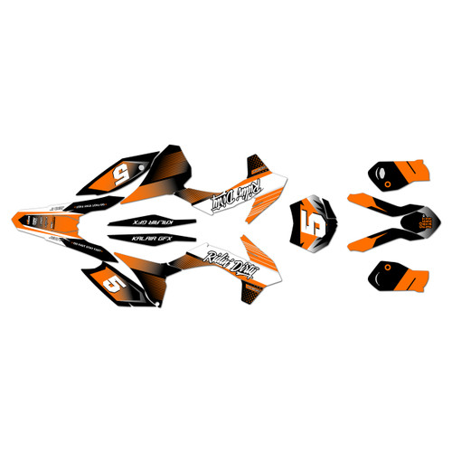 ktm 350sxf graphics kit 2015 turbo series orange
