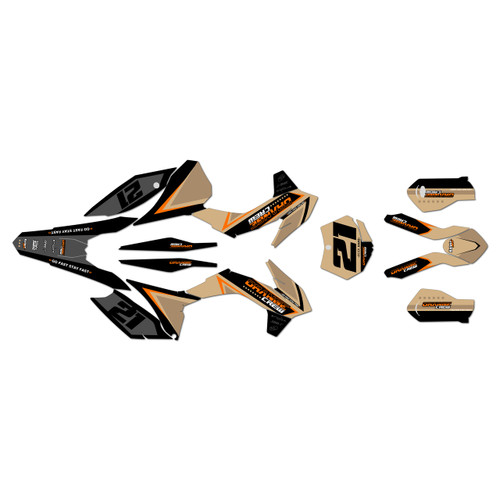 KTM 250XC-F, 350XC-F & 450XC-F graphics kit 2015 crew series tan