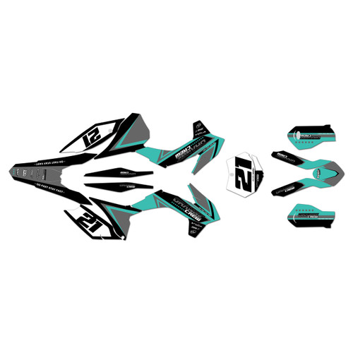 KTM 250XC-F, 350XC-F & 450XC-F graphics kit 2015 crew series teal