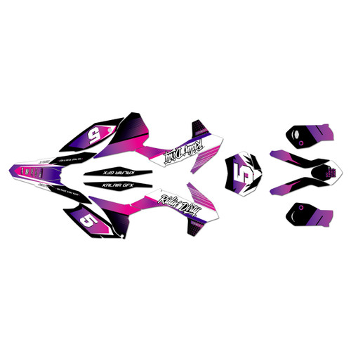 KTM 250XC-F, 350XC-F & 450XC-F graphics kit 2015 turbo series purple