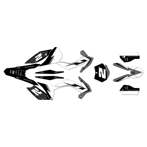 ktm 450smr graphics kit 2014-2015 razor series white