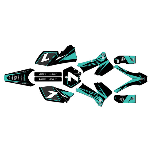 KTM 125SX, 200SX & 250SX graphics kit 2005-2006 bold series teal