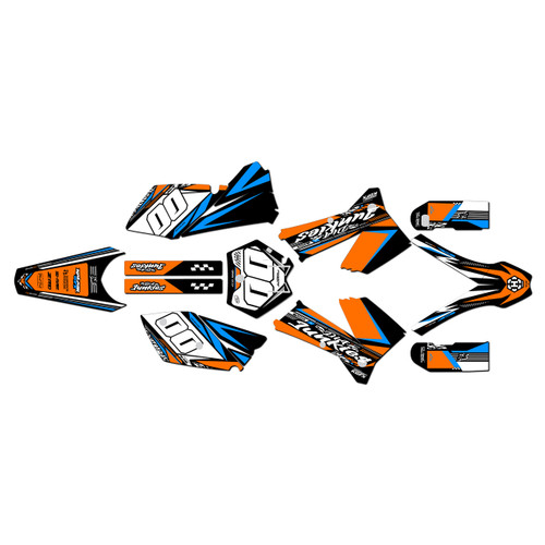ktm 200sx graphics kit 2005-2006 rugged series cyan