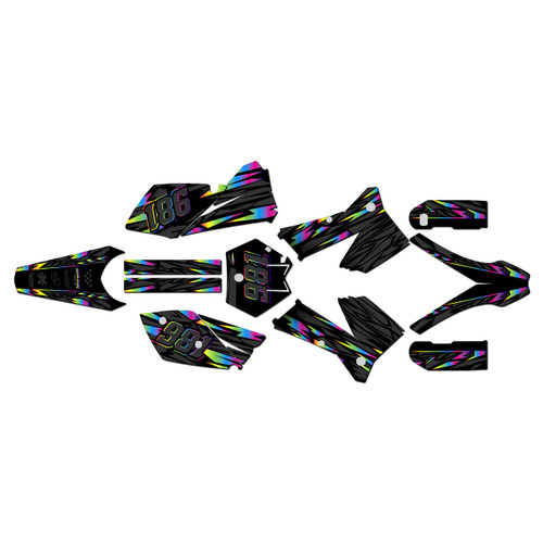 ktm 250sxf graphics kit 2005-2006 twitch series rainbow