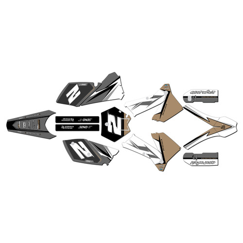 ktm 525smr graphics kit 2005-2006 razor series tan