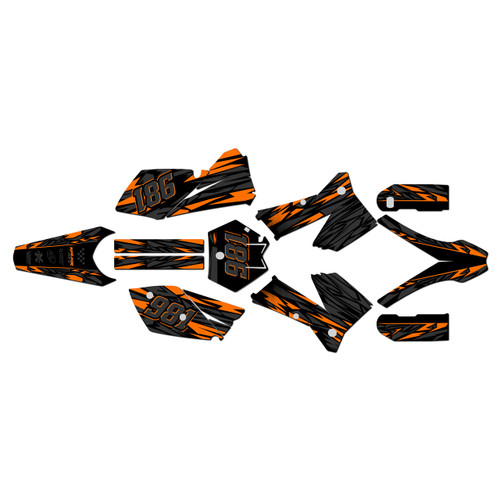 ktm 450sx graphics kit 2005-2006 twitch series orange
