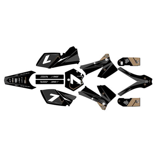 ktm 300exc graphics kit 2005-2007 bold series tan