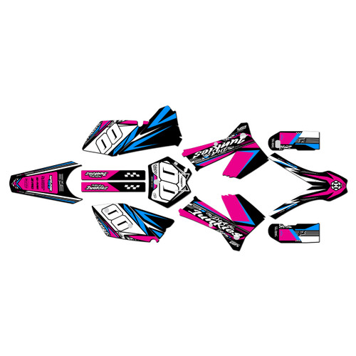 ktm 300exc graphics kit 2005-2007 rugged series magenta