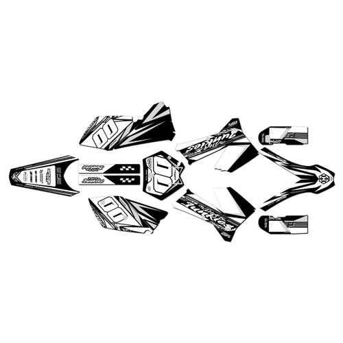 ktm 300exc graphics kit 2005-2007 rugged series white