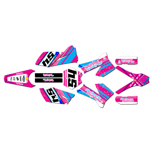 KTM 125EXC 200EXC 250EXC 300EXC graphics kit 2005-2007 split series magenta