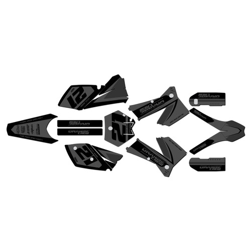 ktm 400xcw graphics kit 2006-2007 crew series smoke