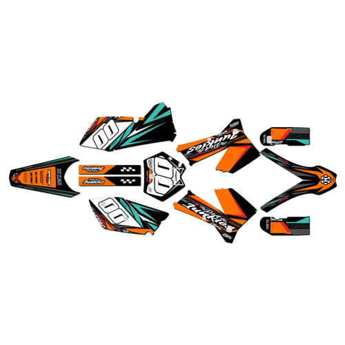 ktm 300xcw graphics kit 2006-2007 rugged series orange