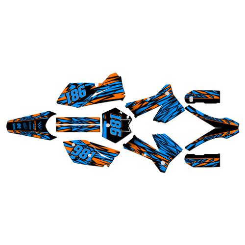 ktm 300xcw graphics kit 2006-2007 twitch series cyan