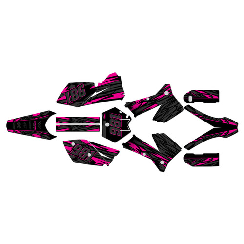 ktm 300xcw graphics kit 2006-2007 twitch series magenta