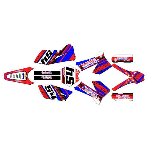 ktm 450mxc graphics kit 2005 split series red