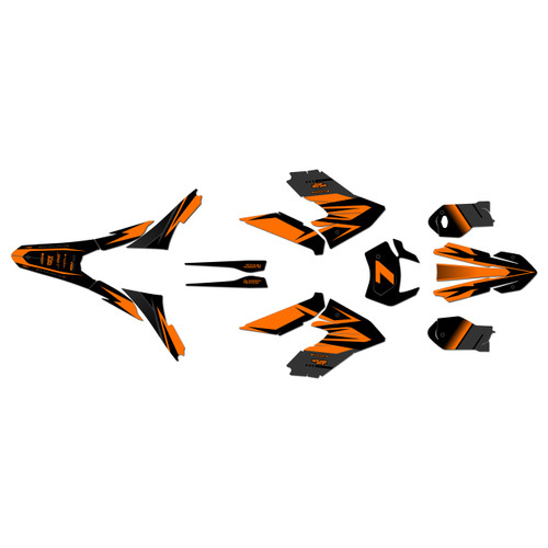 ktm freeride-sm graphics kit 2018-2023 bold series orange-shift