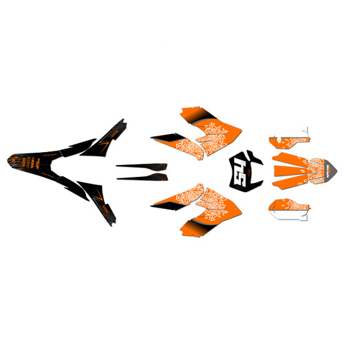 ktm freeride-sm graphics kit 2018-2023 fatality series orange