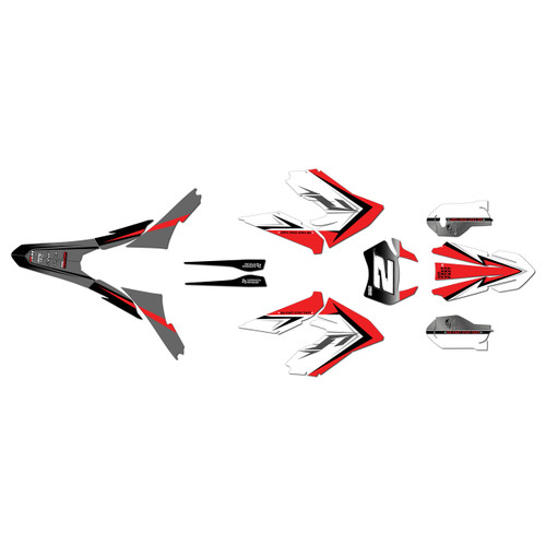 ktm freeride-exc graphics kit 2018-2026 razor series red