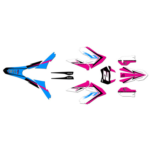 ktm freeride-exc graphics kit 2018-2026 razor series magenta