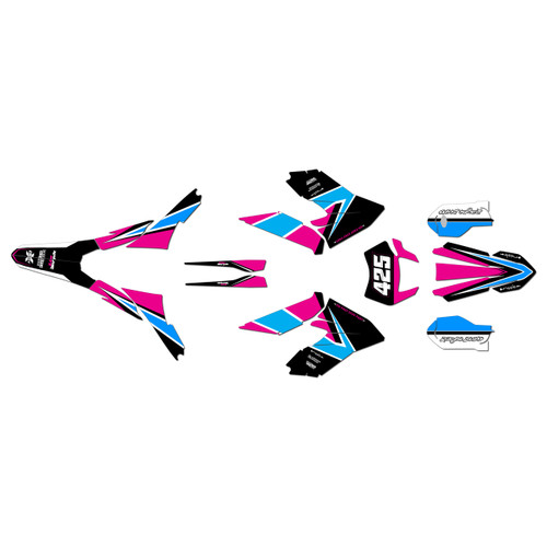 ktm freeride-sm graphics kit 2018-2023 screech series magenta